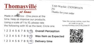 Emeline Woodstock GA CSKL2950 Survey Card