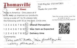 Geraldine Quakertown PA CSQL2950 Survey Card