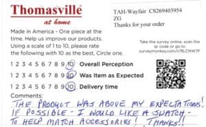 Janet Blairsville GA DQL2950 Survey Card