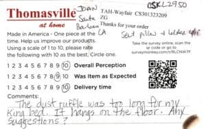 Joan Santa Barbara CA CSKL2950 Survey Card