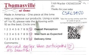 Mary Cordele GA CSKL2950 Survey Card