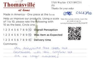 Sharon Joshua TX CSCK2950 Survey Card