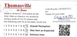 Tami Pittsburgh PA CSQ2950 Survey Card