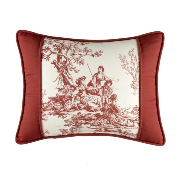 Bouvier Red Pillow with red side band image