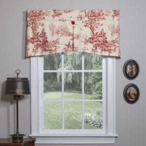 bouvier red center pleat valance