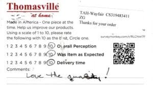 Mitzi Dandridge TN CSQ2950 LTP2950-84 SHV2950 Survey Card