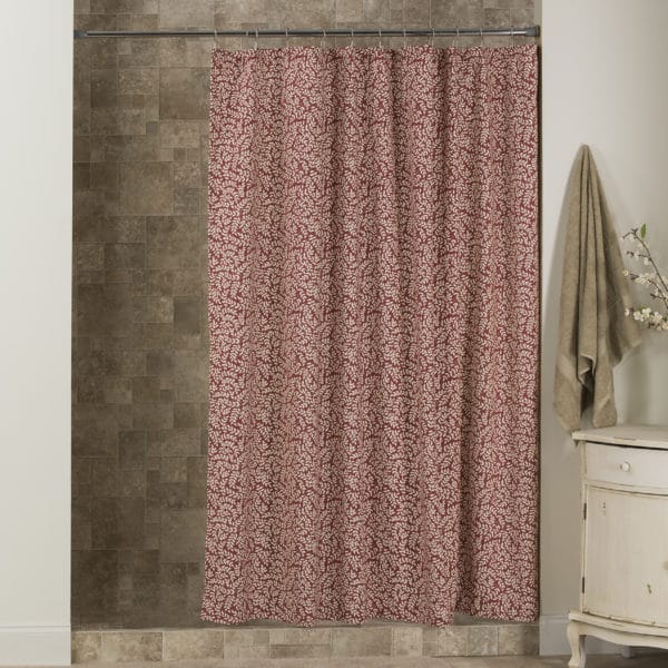 Bouvier Red Shower Curtain - Leaf
