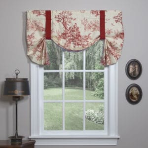 Bouvier Red Tie Up Valance
