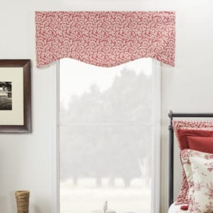 Bouvier Red Winston Valance - Leaf Pattern