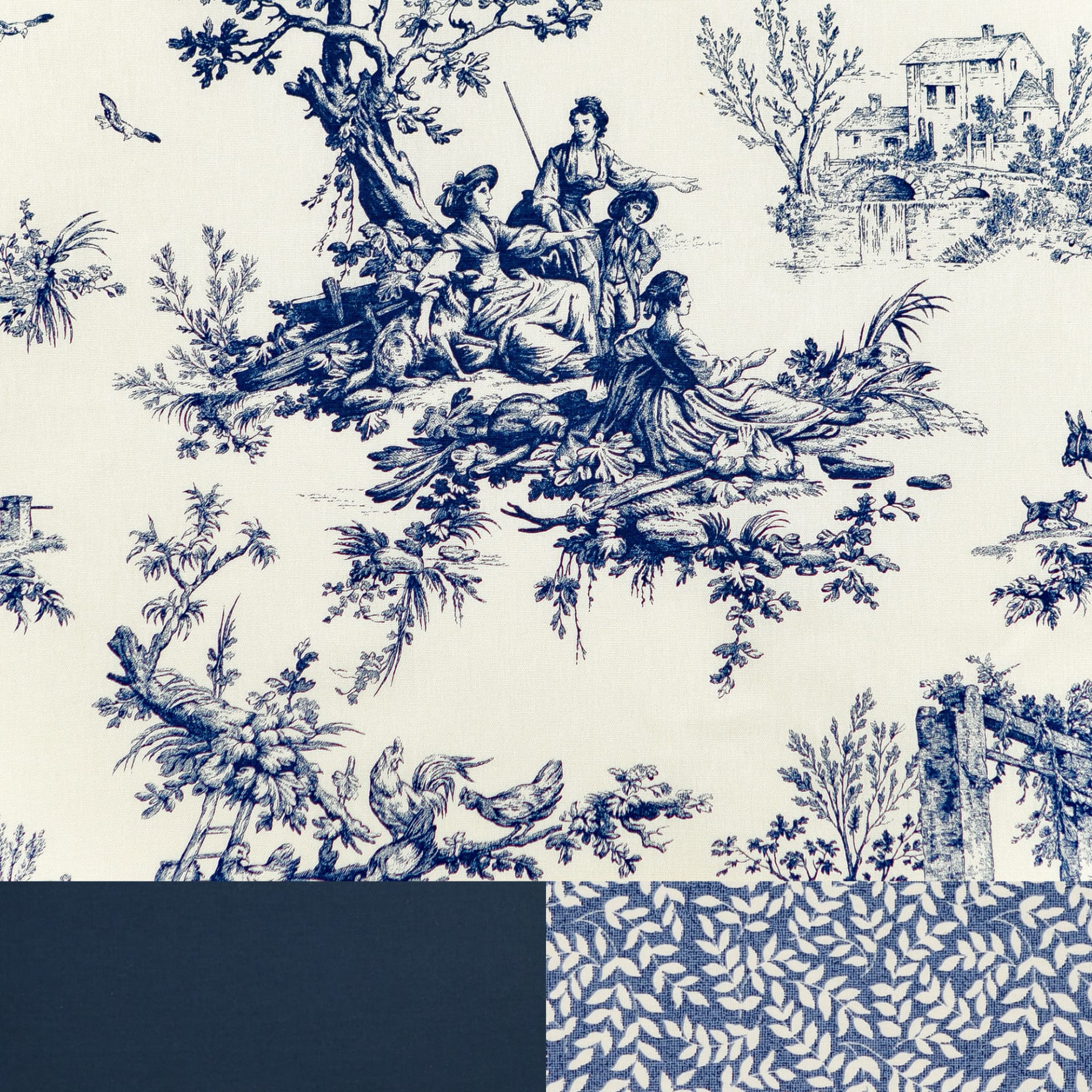 Bouvier Blue - Toile Fabric by the Yard Thomasville at Home