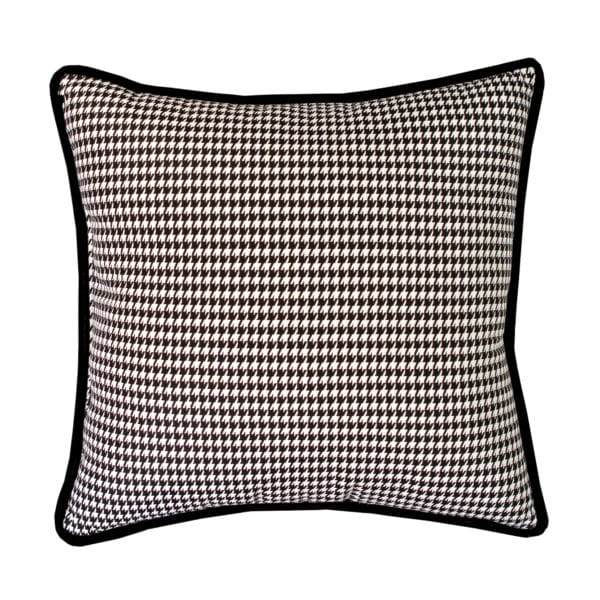 Black and White Table Top - Houndstooth Pillow