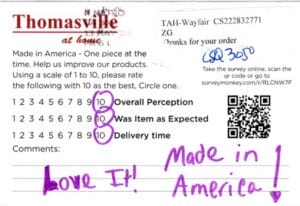 Doug Canton GA CSQ3050 Survey Card