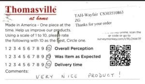 Kathleen Fort Myers FL CSCKL3050 Survey Card