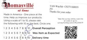 Leslea Bloomington MN DVQ7100 Survey Card