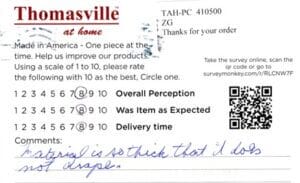 Mae Venice FL BQ3050 Survey Card