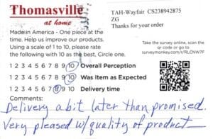 Margaret Franklin TN DQL7325 Survey Card