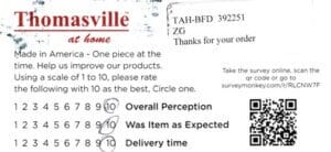 Mary Catlett VA DKL3150 Survey Card