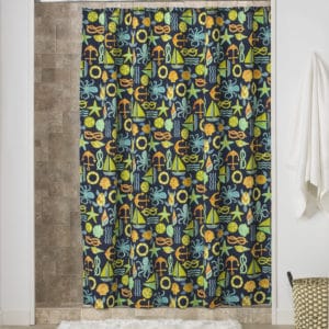 Seapoint Nepture Navy Shower Curtain