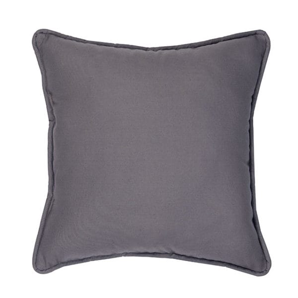 Salazar Solid Grey Square Pillow