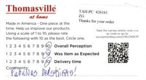 Syril Fairfield CT DT7250 Survey Card