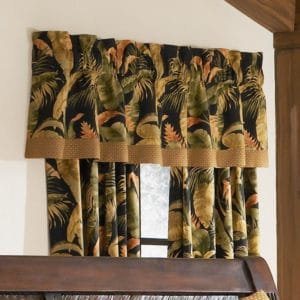 La Selva Black Tailored Valance with Accent Border