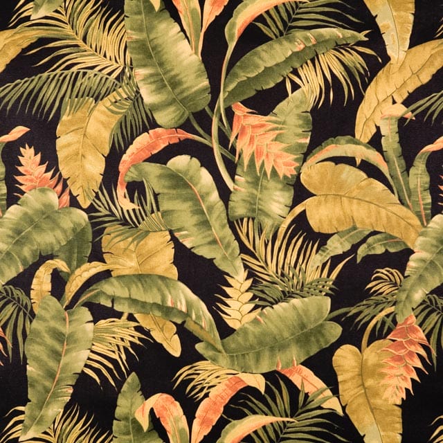 La Selva Black Fabric by the Yard - Main Floral