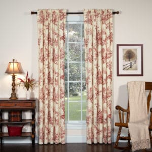 Bouvier Red Rod Pocket Curtains
