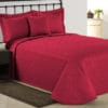 Overture Jacquard Solid Red Bedspread