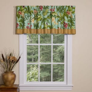 Wailea Coast Bloom Straight Valance with Band