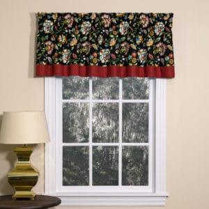 Cambridge Noir Straight Valance with Band