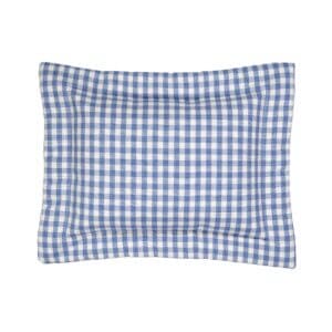 blue check breakfast pillow