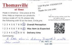 Nancy Salem VA ERIN-FTN Survey Card