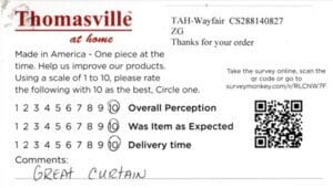 Janice Fall Branch TN WVAL3050 Survey Card