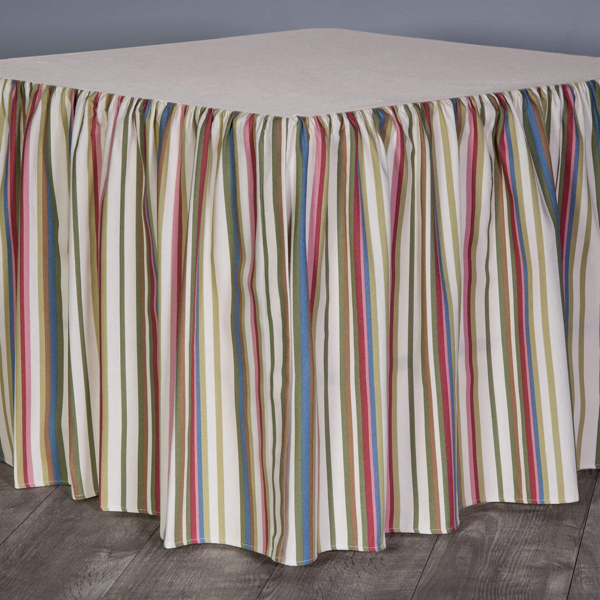 Striped 2024 bed skirt