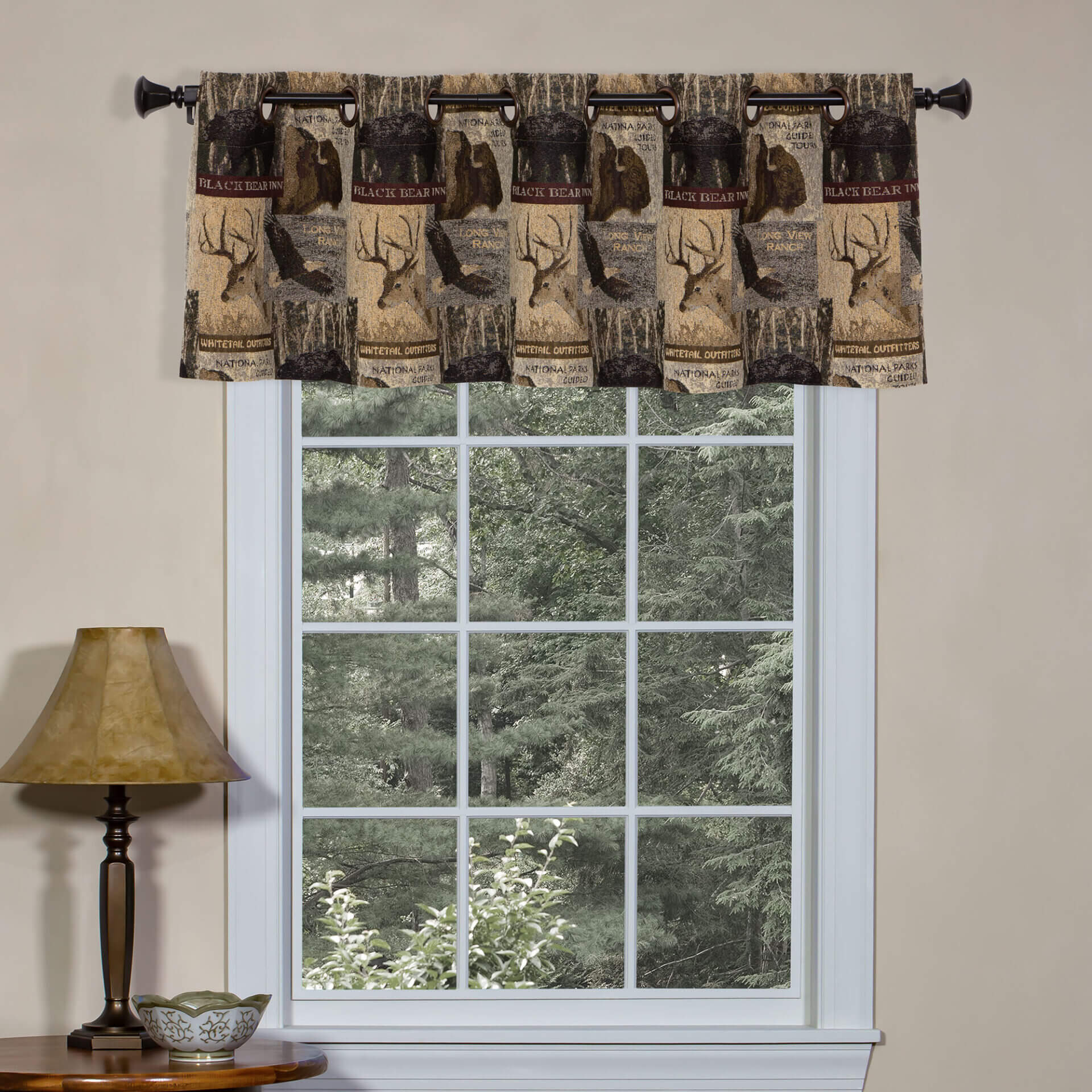 Lodge Grommet Valance Tucker Multi