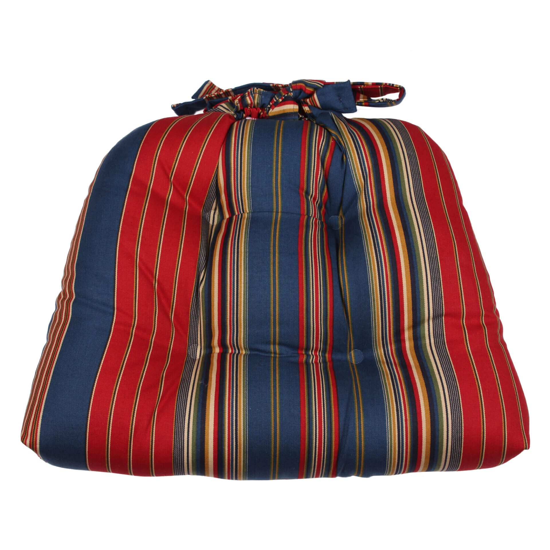 lodge stripe navy chair pad image