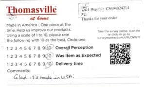 Shirlee Richmond VA D35112-LCM Survey Card