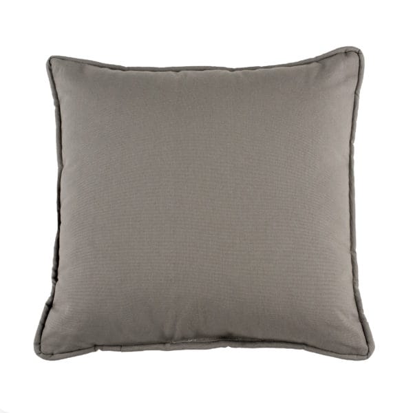 Bangla Square Piped Pillow - Solid Grey