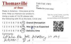 Lisa Street MD FV3050 Survey Card