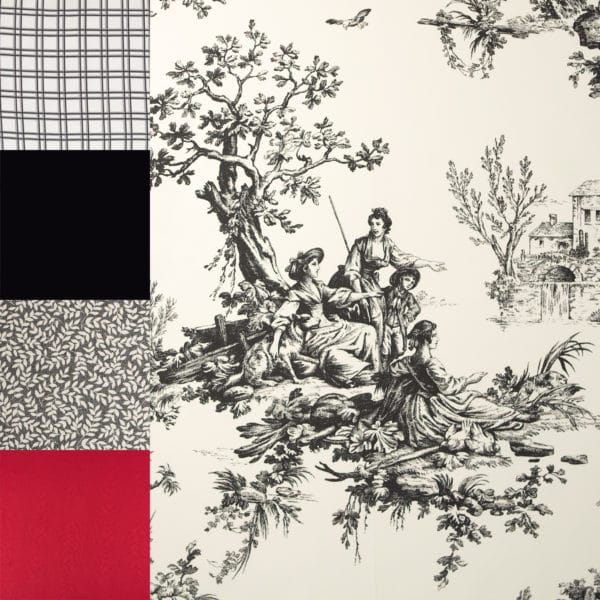 image of each fabric in Bouvier Black Collection 2950
