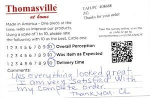 Charlene Kyle TX VAL7380 Survey Card