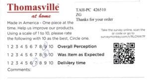 Debbie Prescott AZ EMP7380 VAL7380 Survey Card