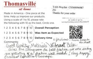 Gina Thief River Falls MN LTP7380-84 Survey Card