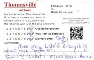 Jean Birmingham AL CSKL7380 Survey Card