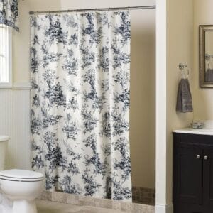 Bouvier Blue Toile Shower Curtain