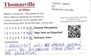 Tommie Independence MO SC7250-CBT Survey Card