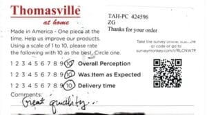 Alix Matthews NC WVAL2950-BBT FV2950-BBT Survey Card