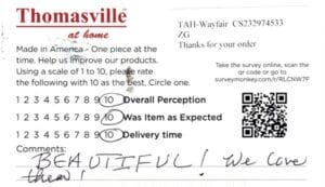 Anna Sharpsburg GA D35112-CRB Survey Card