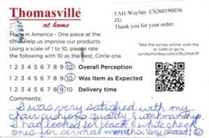 Brenda Minden LA D35112-NBK Survey Card