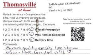 Diana Candler NC FV1445-SZM Survey Card